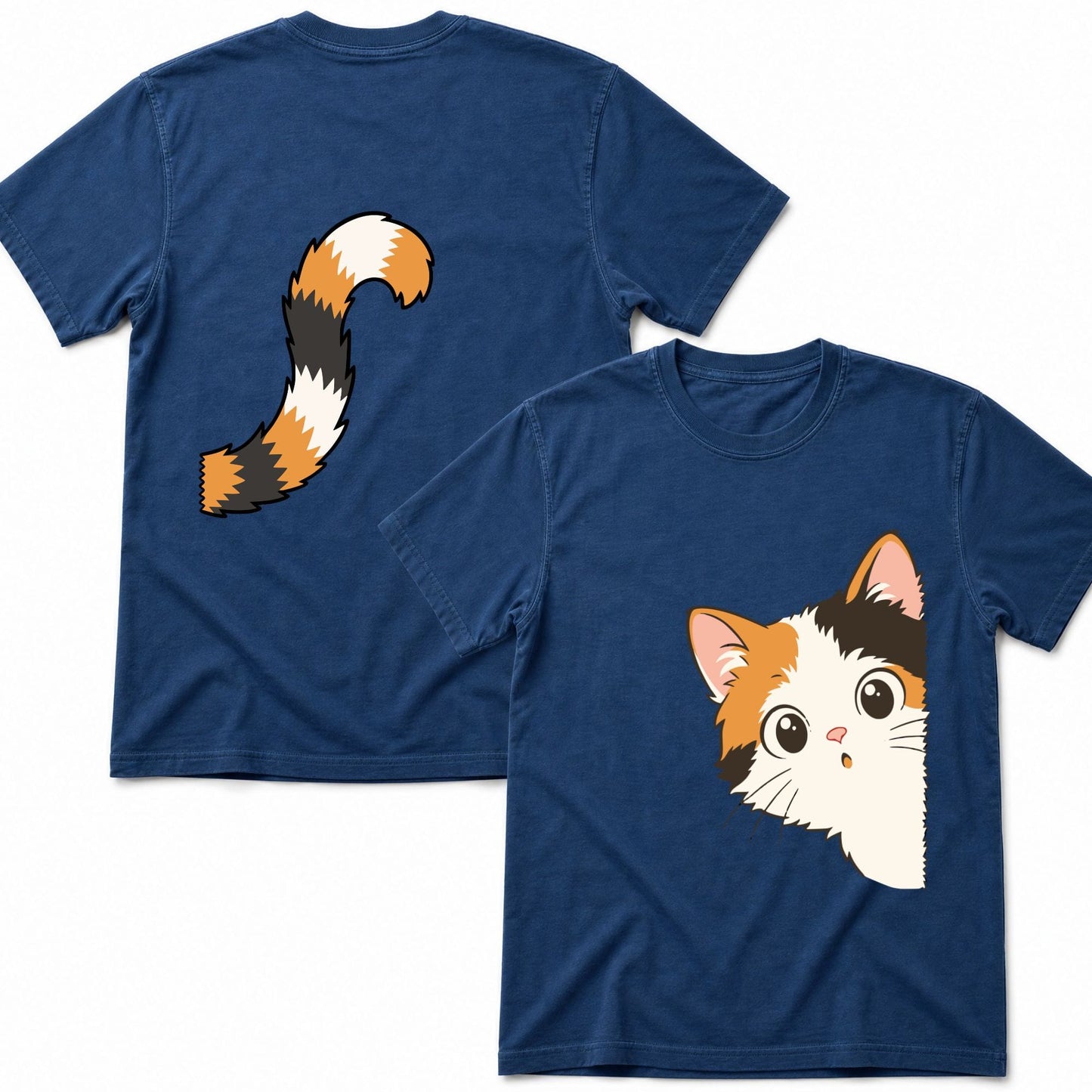 Lucky Calico T-shirt Navy / S 18538242953662537568 T-Shirt