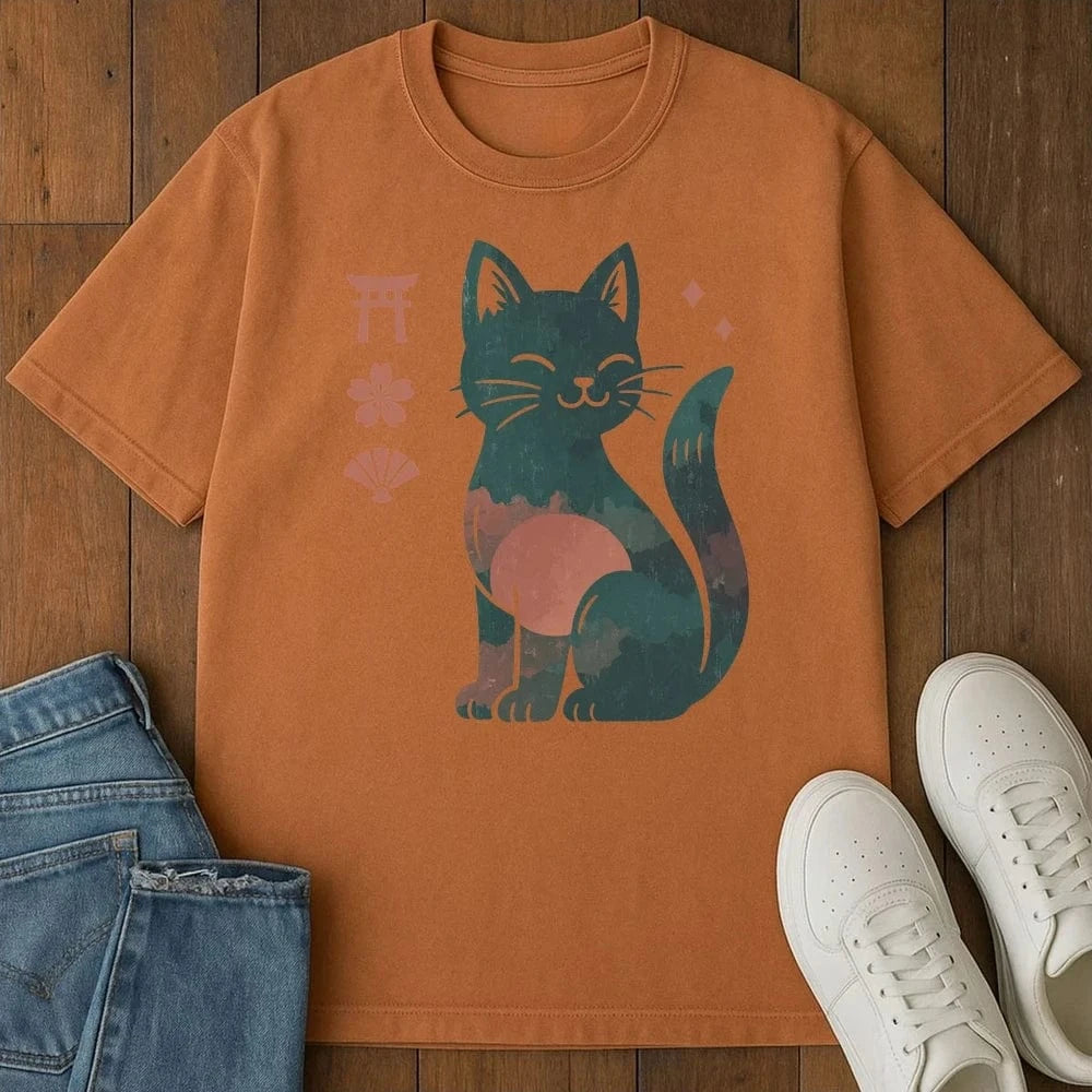 Lucky Cat Spirit T-Shirt Yam / S 24485645574696919499 T-Shirt