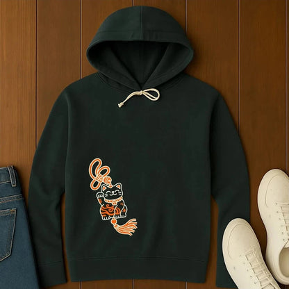 Lucky Neko Charm Hoodie Black / S 14430806972451978730 Hoodie