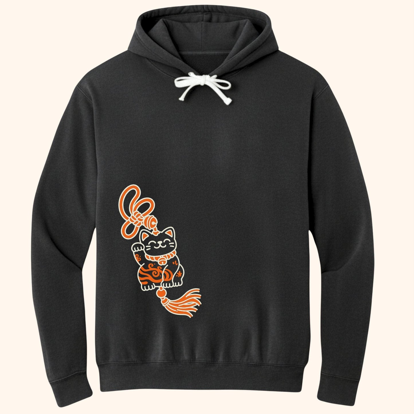 Lucky Neko Charm Hoodie Black / S 14430806972451978730 Hoodie