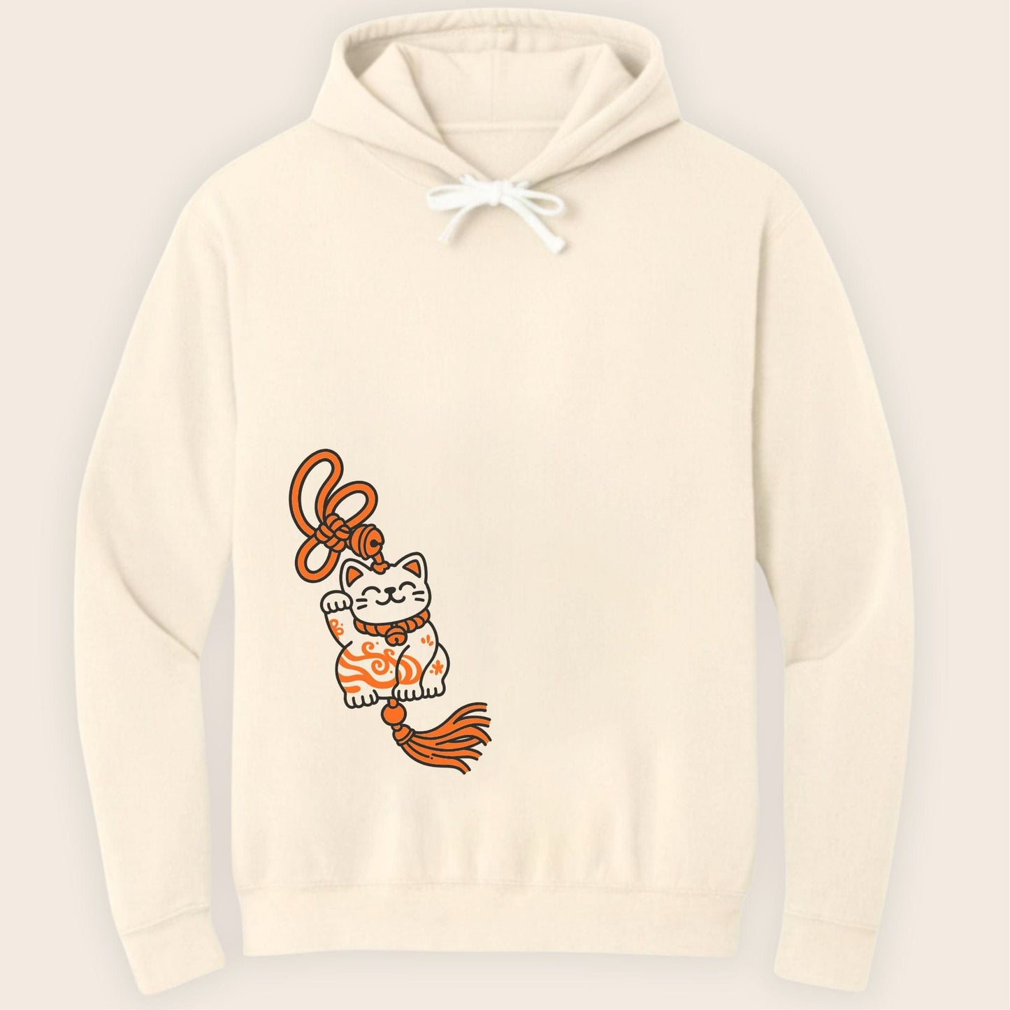 Lucky Neko Charm Hoodie Ivory / S 22771218481830199283 Hoodie