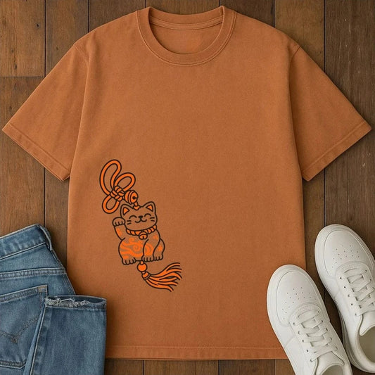 Lucky Neko Charm T-Shirt Yam / S 28701040015509407932 T-Shirt