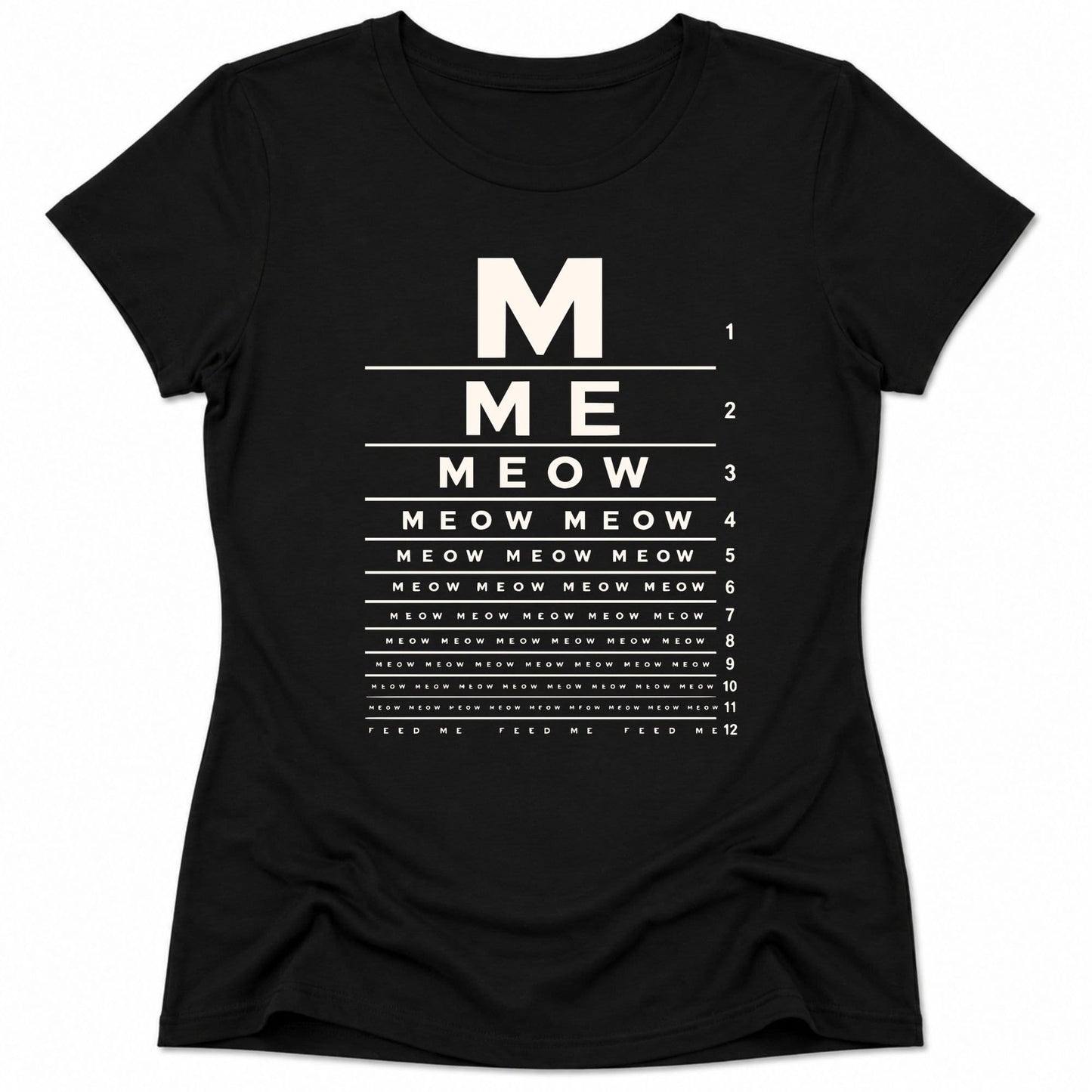 M E O W Womens Tee S / Black 16651730905660856717 T-Shirt