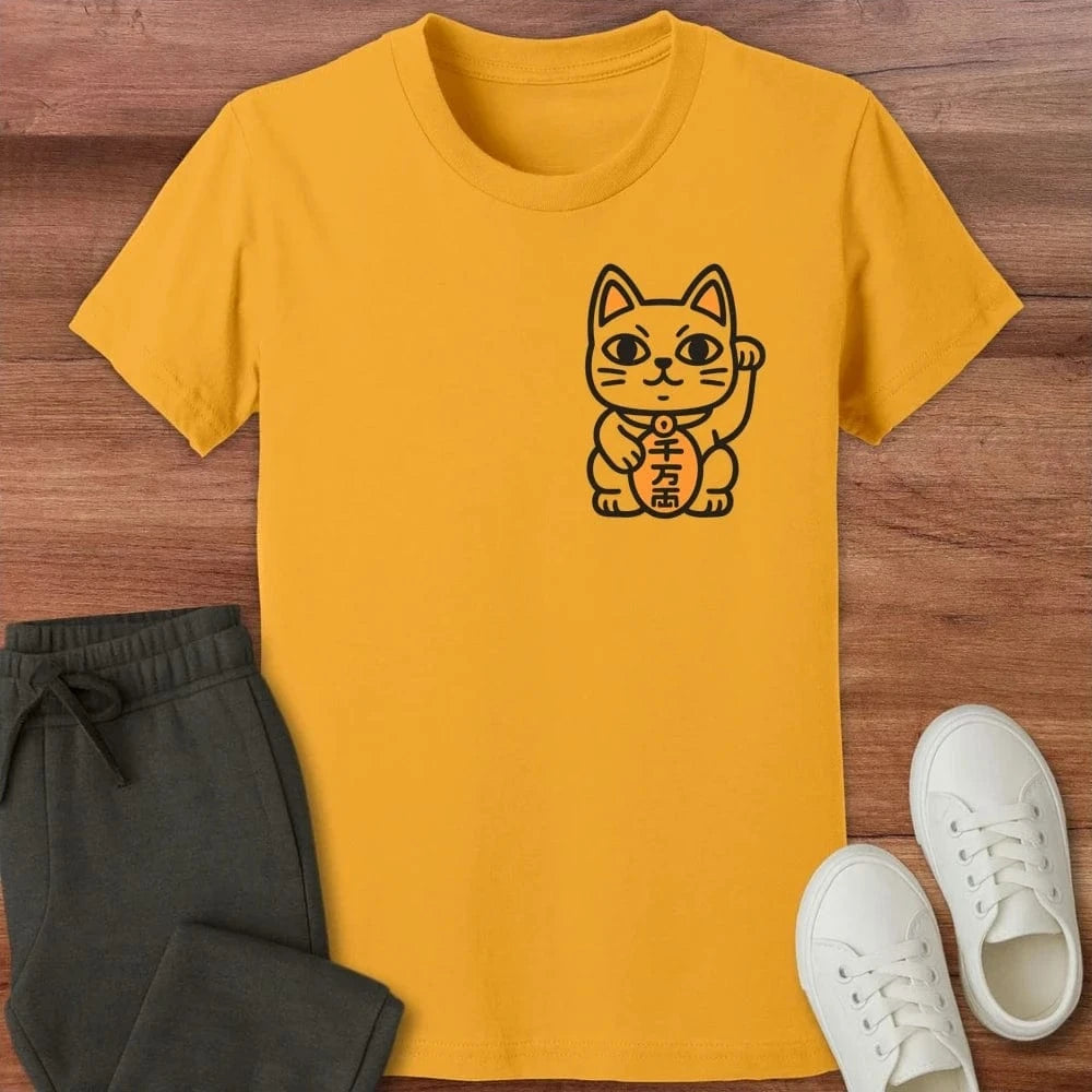 Maneki Gaze Kids T-Shirt Gold / S 13829183474384322139 Kids clothes