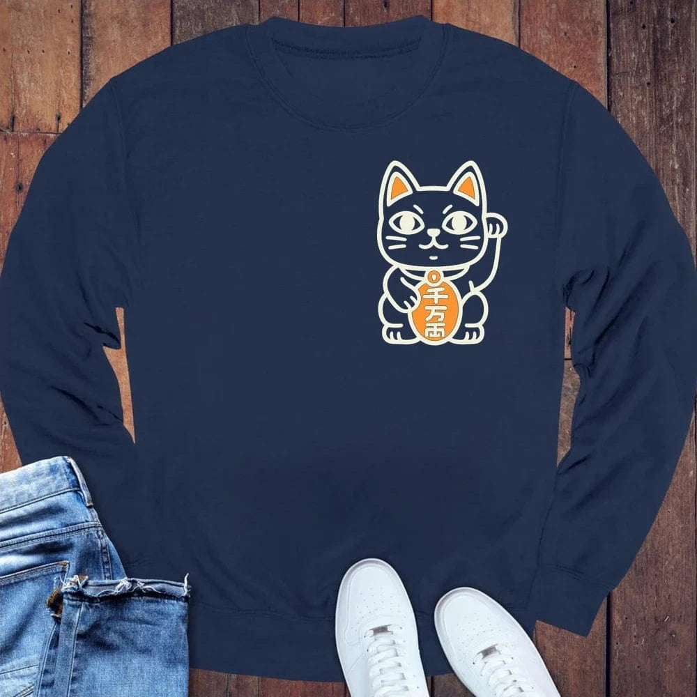 Maneki Gaze Sweatshirt S / Navy 32780255174041411581 Sweatshirt