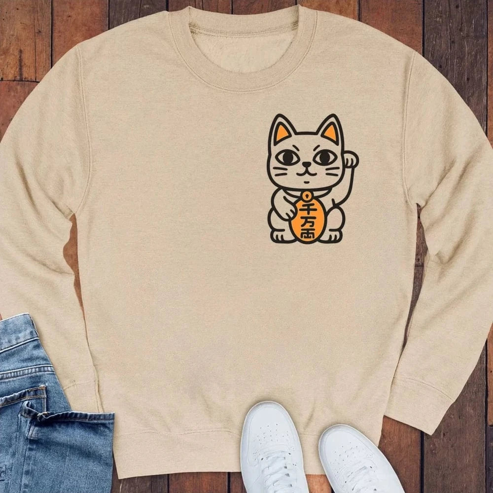 Maneki Gaze Sweatshirt S / Sand 79180848966505799498 Sweatshirt