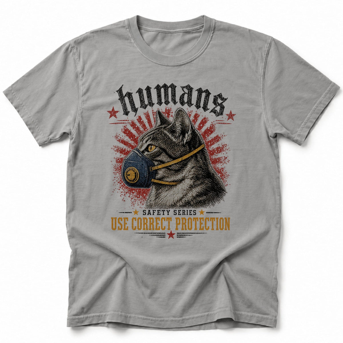 Masked Neko T-Shirt Grey / S 26943170263407249488 T-Shirt