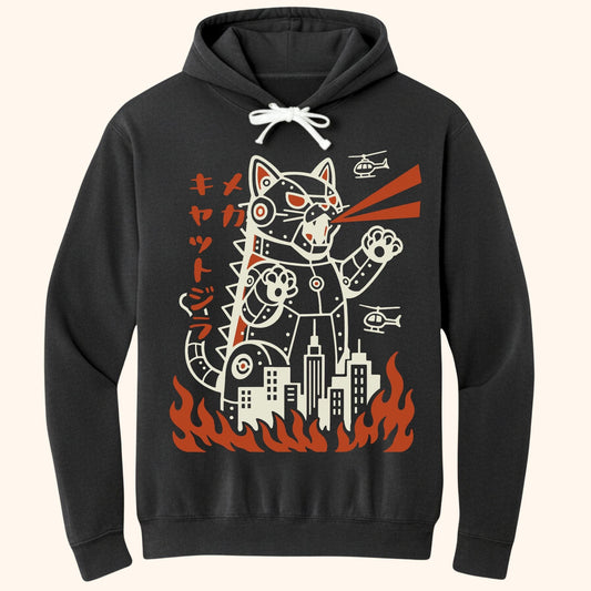 Mecha Kyattojira Hoodie Black / S 17602584755935494069 Hoodie