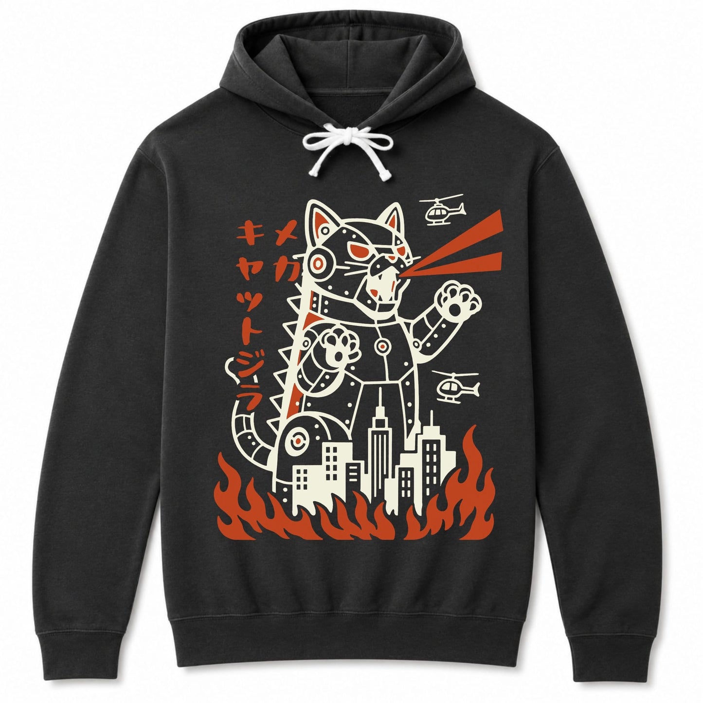 Mecha Kyattojira Hoodie Black / S 17602584755935494069 Hoodie