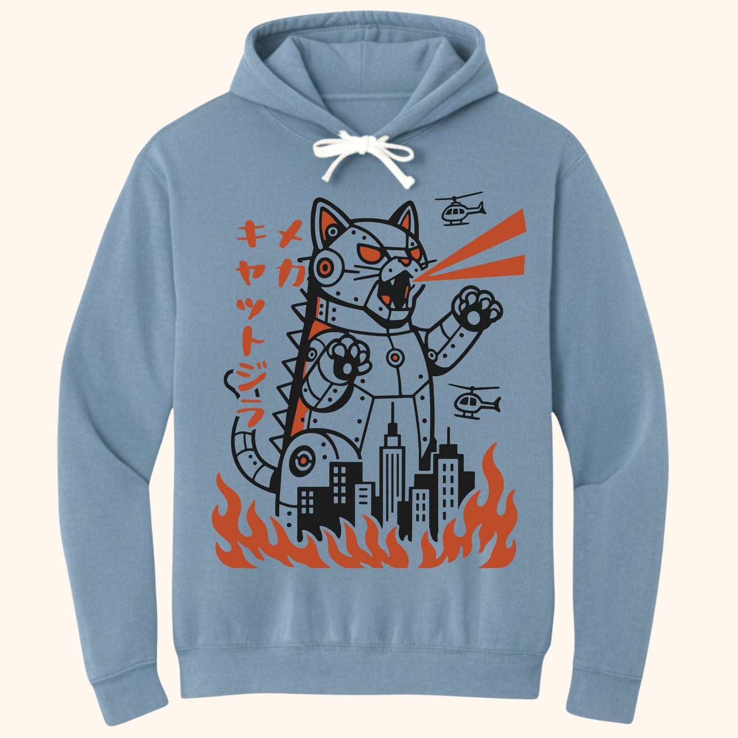 Mecha Kyattojira Hoodie Blue Jean / S 17075878407908809560 Hoodie