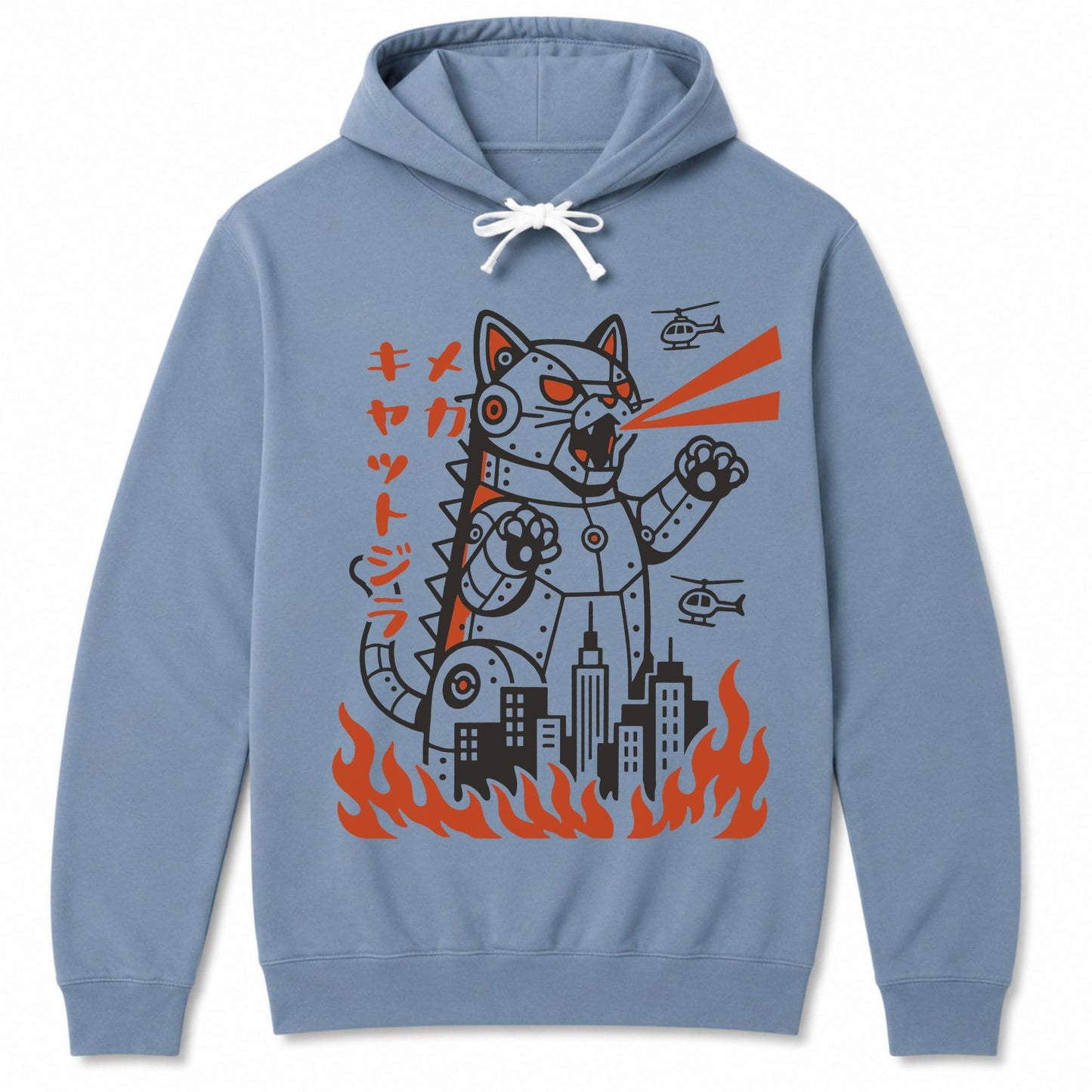 Mecha Kyattojira Hoodie Blue Jean / S 17075878407908809560 Hoodie