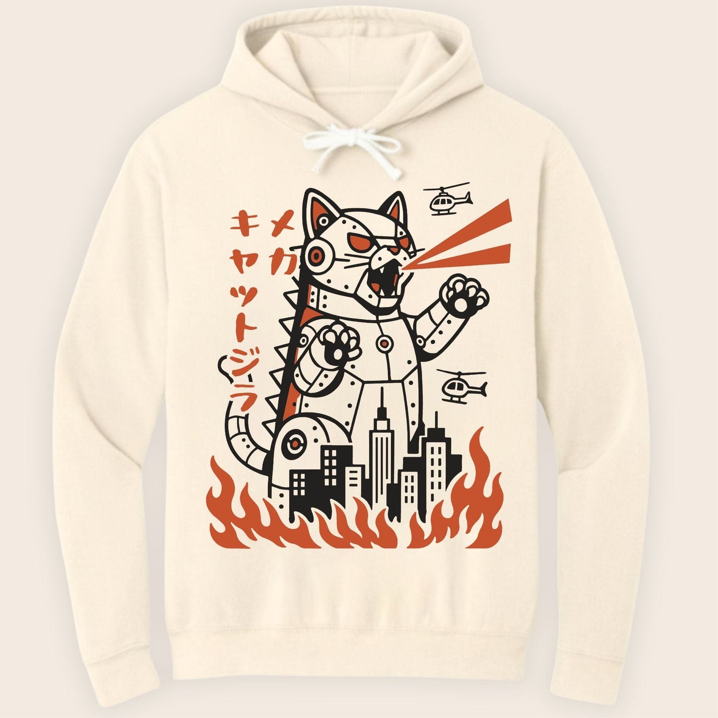 Mecha Kyattojira Hoodie Ivory / S 15463216375907926163 Hoodie