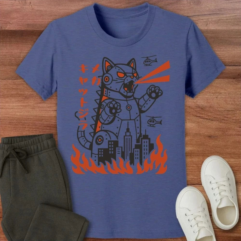 Mecha Kyattojira Kids T-Shirt Heather Navy / S 26923024977604103024 Kids clothes