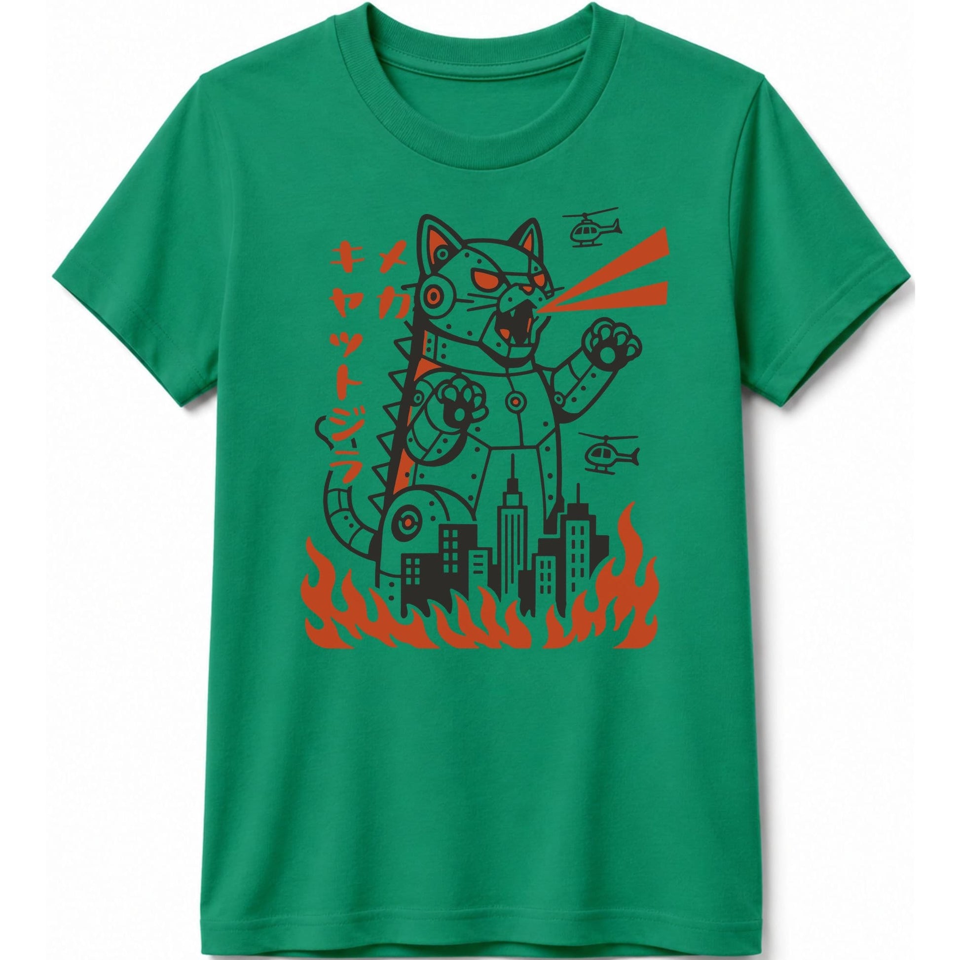 Mecha Kyattojira Kids Tee Kelly / S 30435570218354614476 Kids clothes