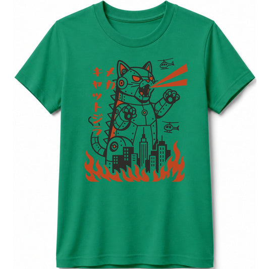 Mecha Kyattojira Kids Tee Kelly / S 30435570218354614476 Kids clothes