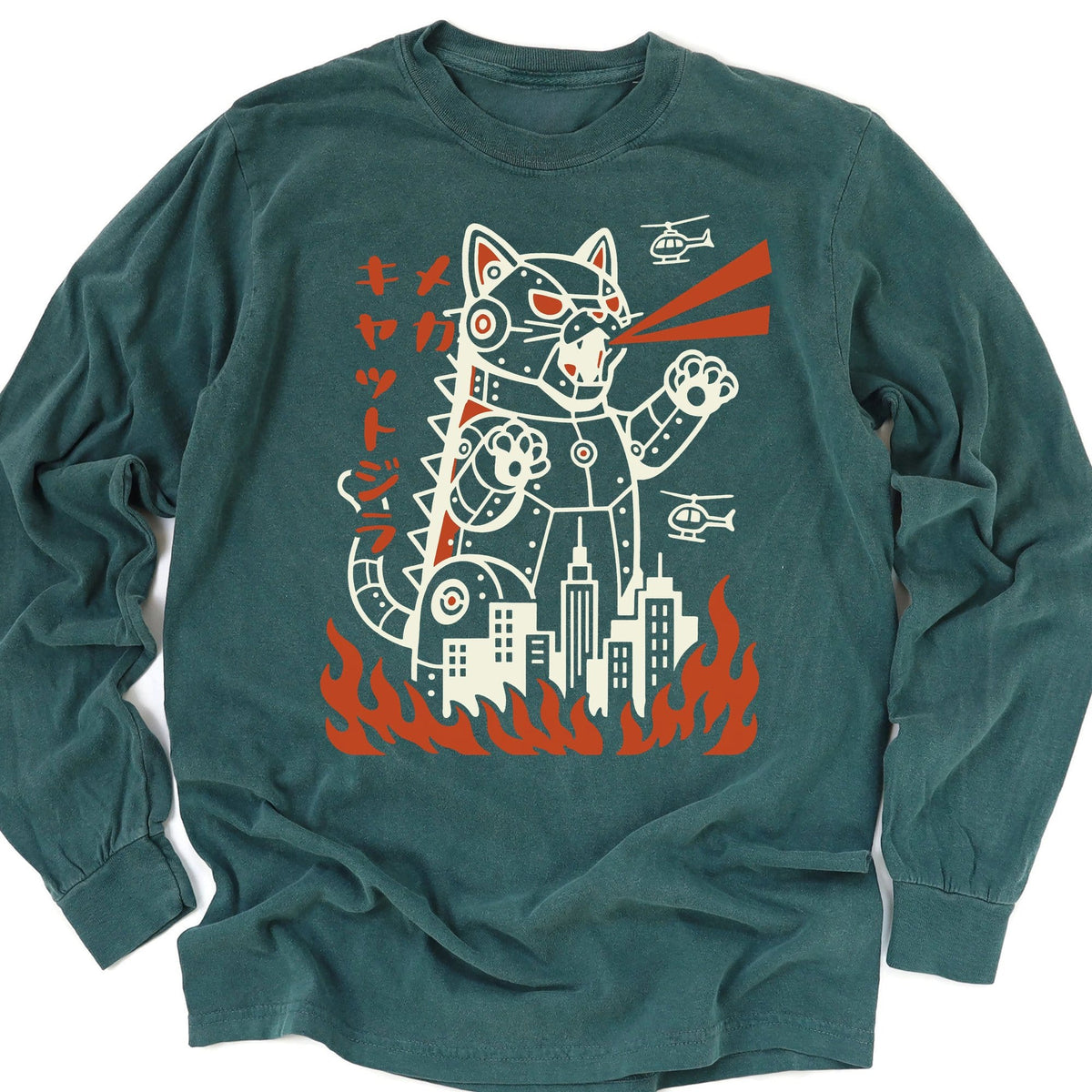 Mecha Kyattojira Long Sleeve Blue Spruce / M 17895840071002455132 Long-sleeve