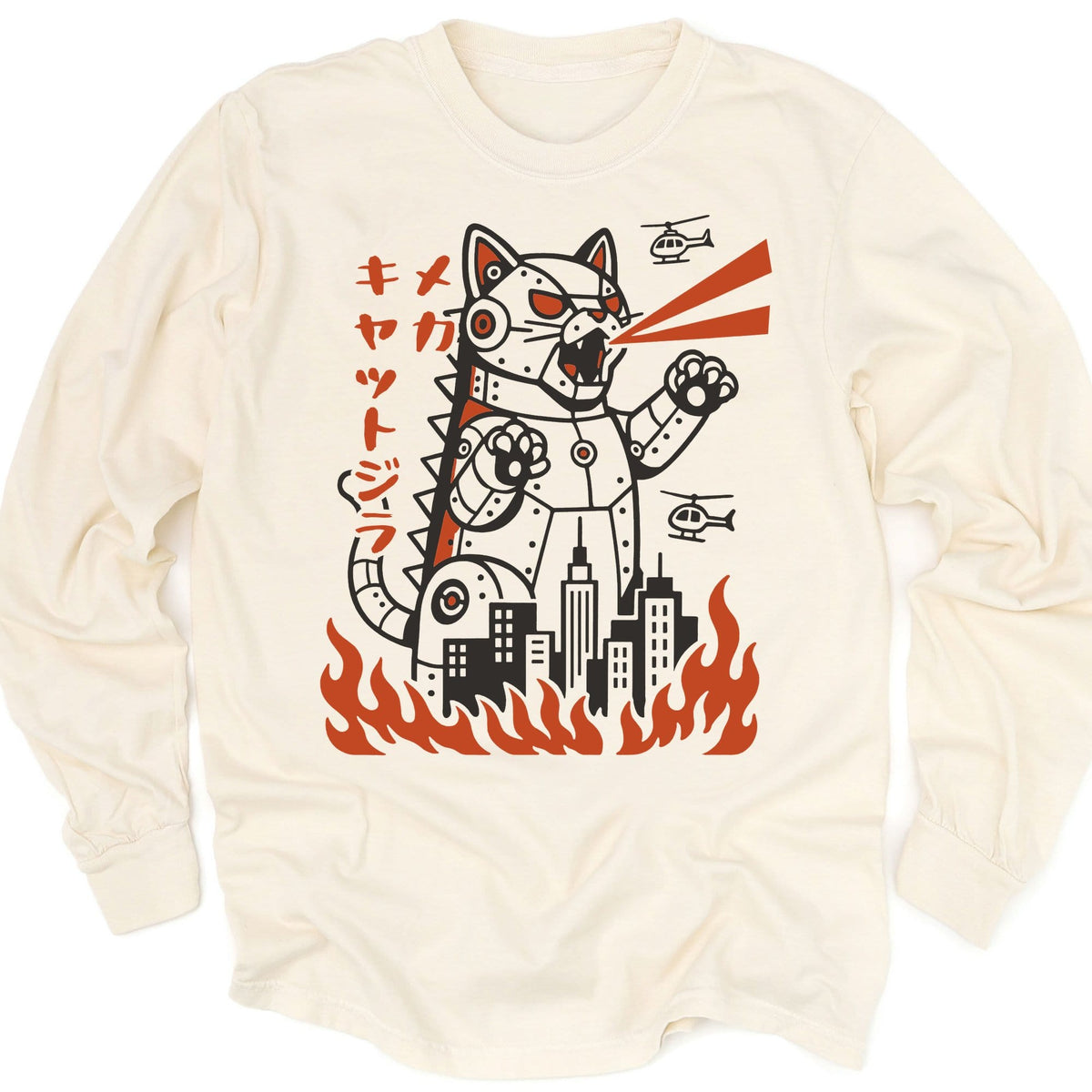 Mecha Kyattojira Long Sleeve Ivory / M 29062411497780864704 Long-sleeve