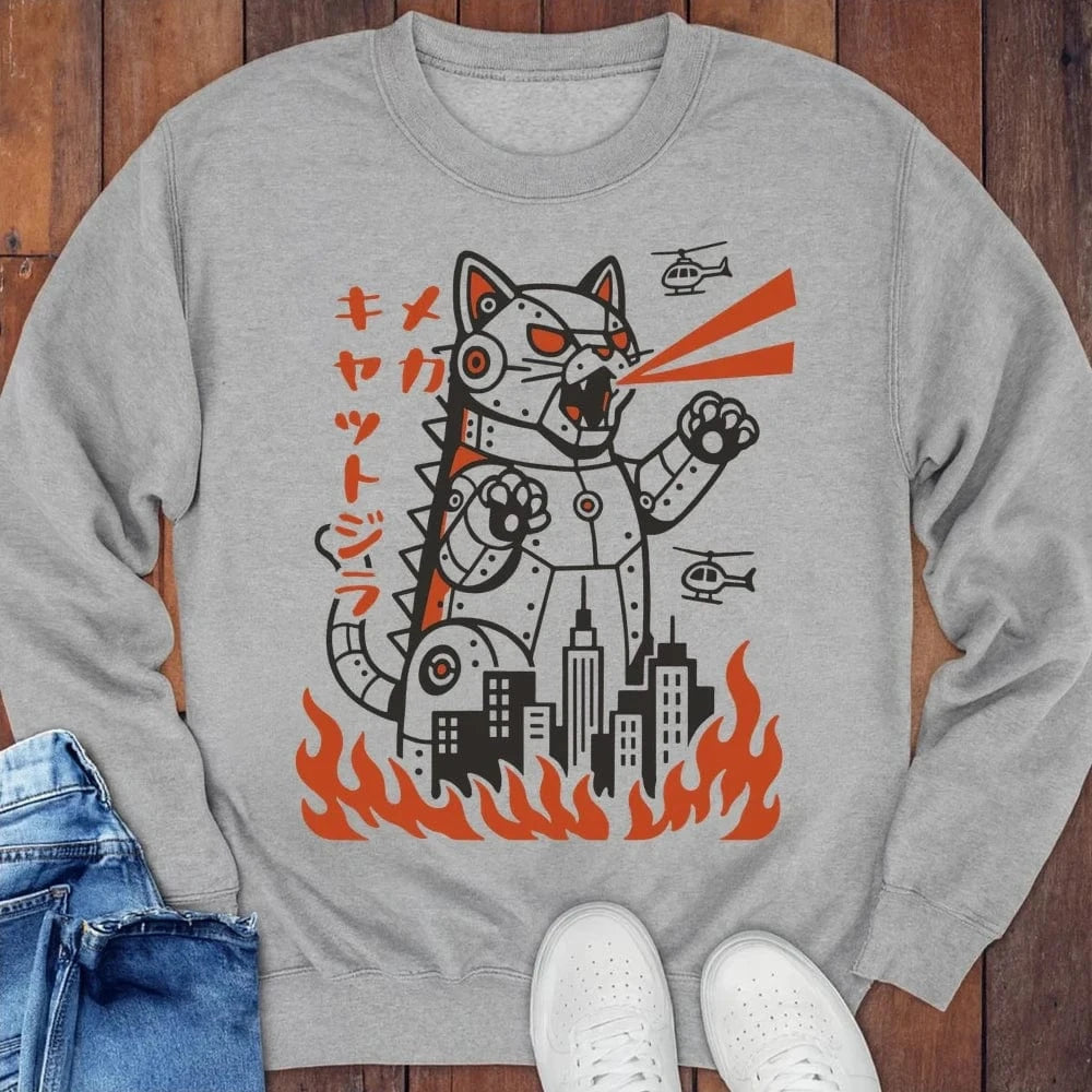 Mecha Kyattojira Sweatshirt S / Sport Grey 20571122095626290206 Sweatshirt