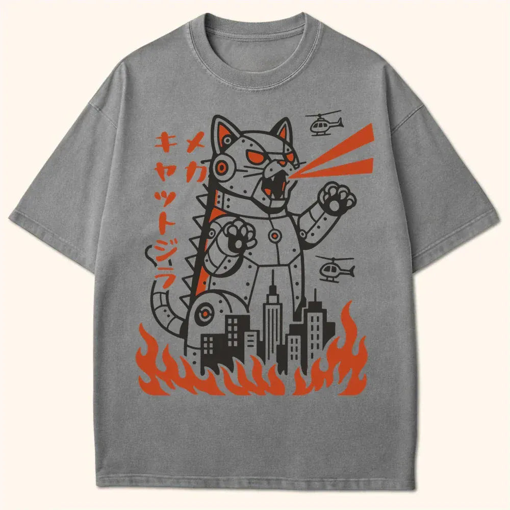 Mecha Kyattojira T-Shirt Grey / S 88899778960358689084 T-Shirt