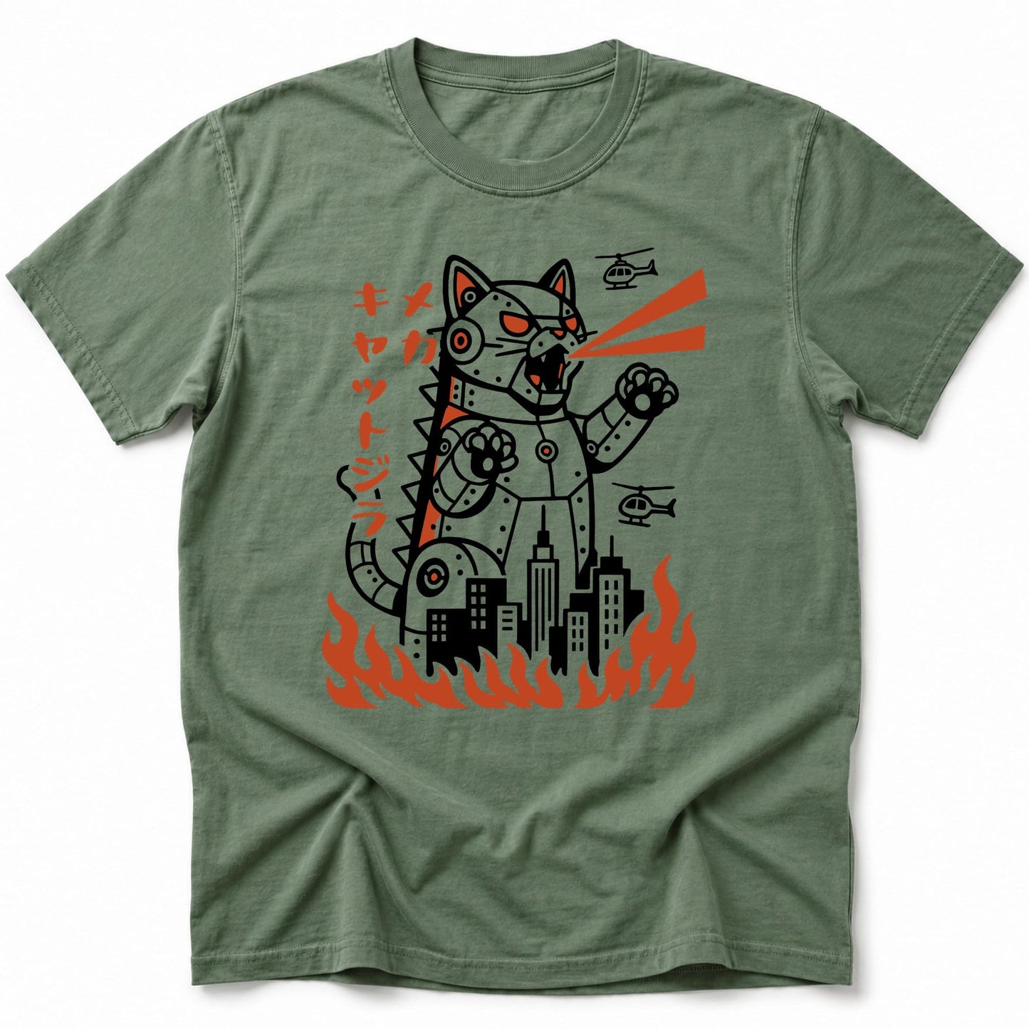 Mecha Kyattojira T-Shirt Moss / S 21917661904994884763 T-Shirt