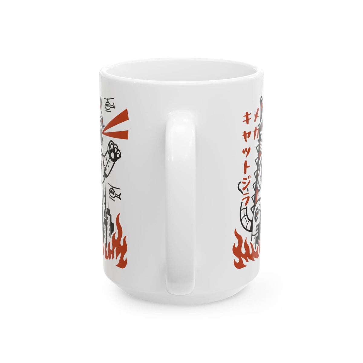 Mecha Kyattojira White Mug (15oz) 15oz 25383940877949734033 Mug