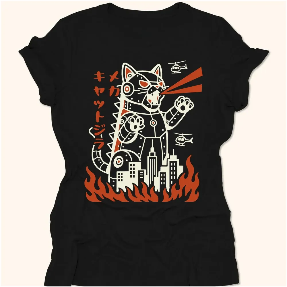 Mecha Kyattojira Womens Tee Black / S 25463197846112926609 T-Shirt