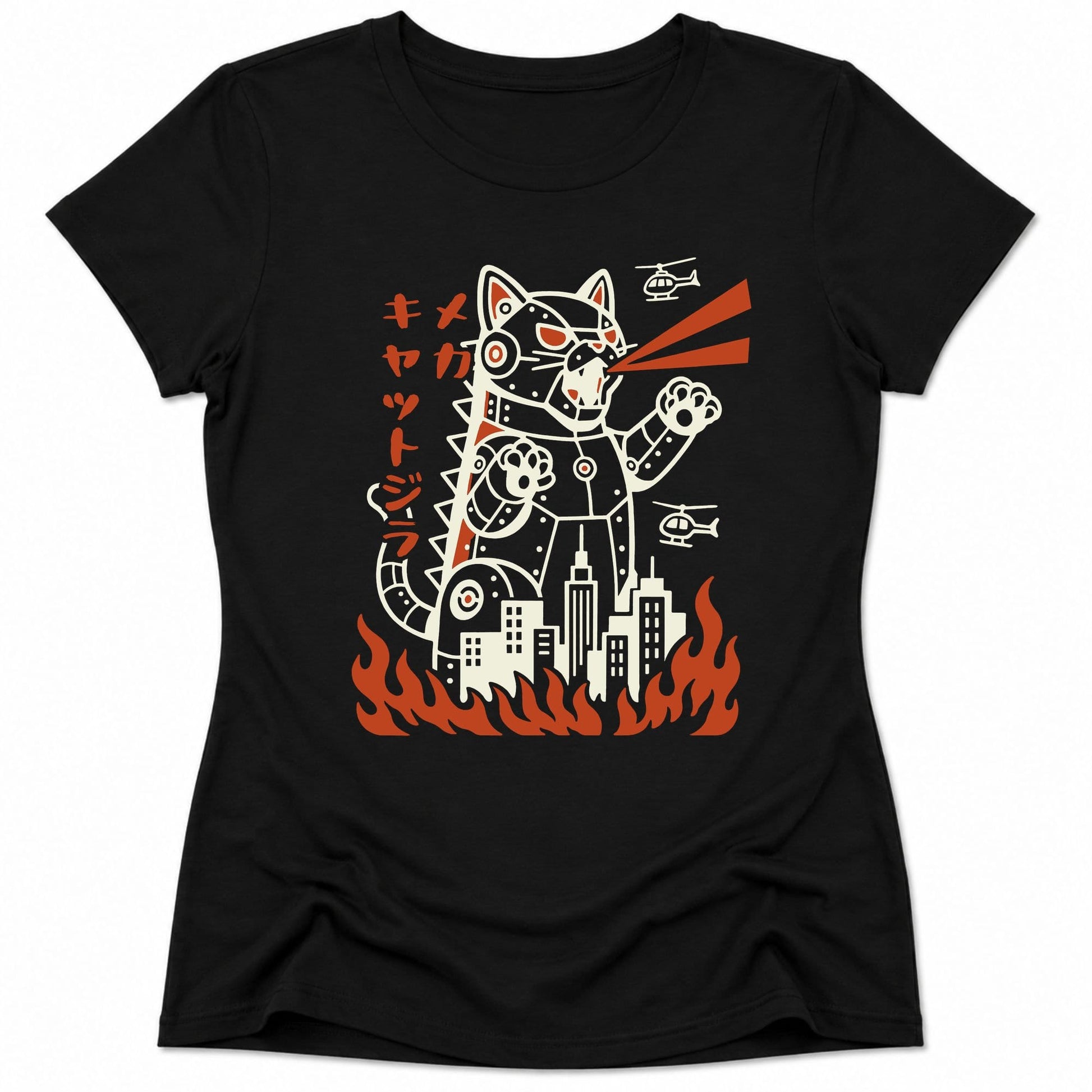 Mecha Kyattojira Womens Tee Black / S 25463197846112926609 T-Shirt