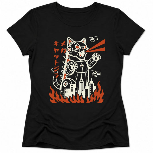 Mecha Kyattojira Womens Tee Black / S 25463197846112926609 T-Shirt
