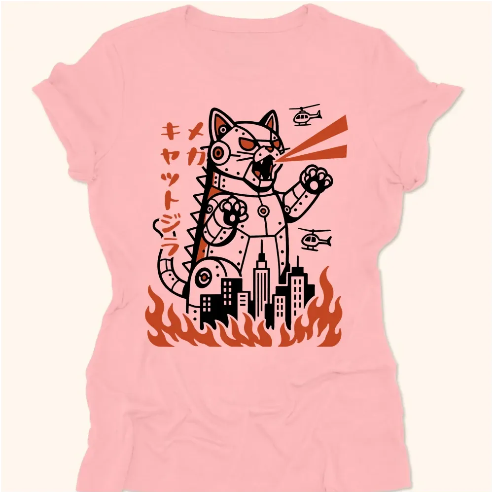 Mecha Kyattojira Womens Tee Pink / S 22095862837160529120 T-Shirt