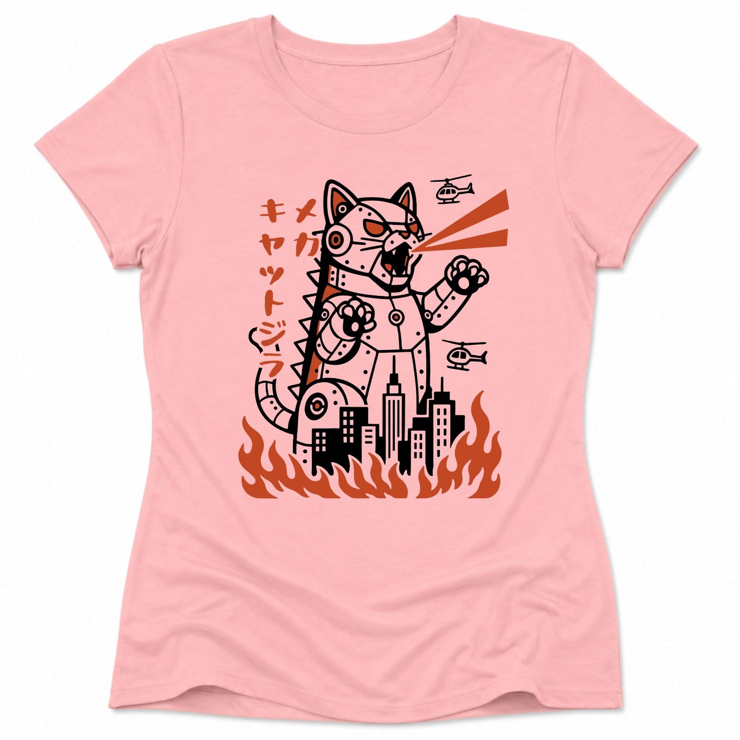 Mecha Kyattojira Womens Tee Pink / S 22095862837160529120 T-Shirt