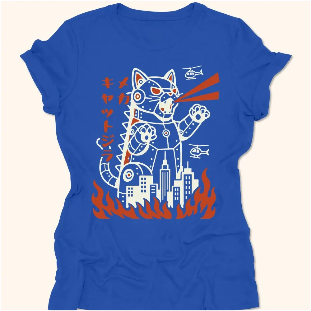 Mecha Kyattojira Womens Tee True Royal / S 22769110076408902739 T-Shirt