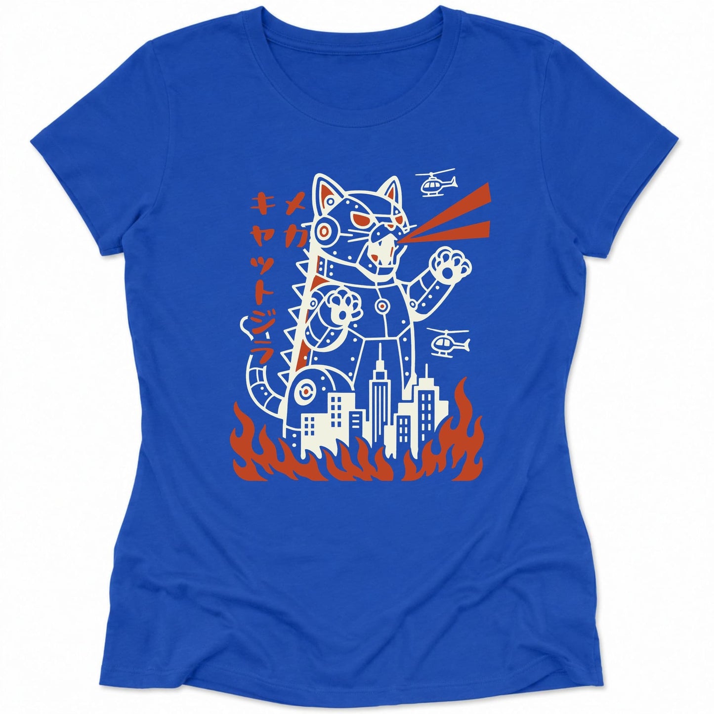 Mecha Kyattojira Womens Tee True Royal / S 22769110076408902739 T-Shirt