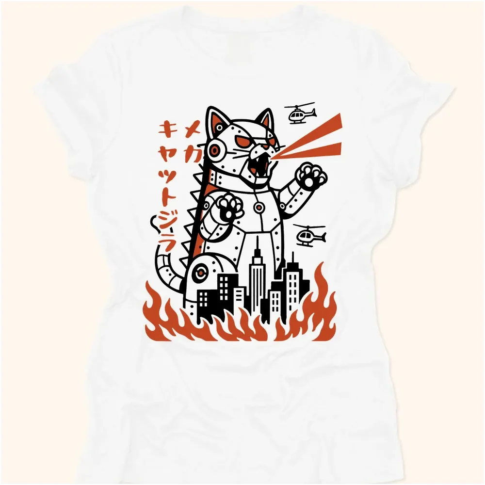 Mecha Kyattojira Womens Tee White / S 15898064299004868330 T-Shirt
