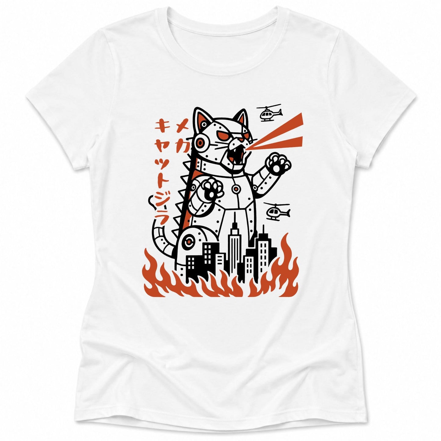 Mecha Kyattojira Womens Tee White / S 15898064299004868330 T-Shirt
