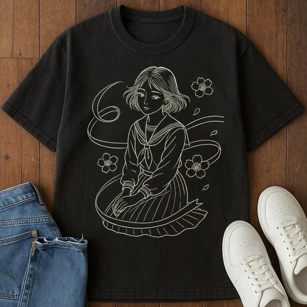 Melancholy Bloom T-Shirt Black / S 25993949403485845704 T-Shirt