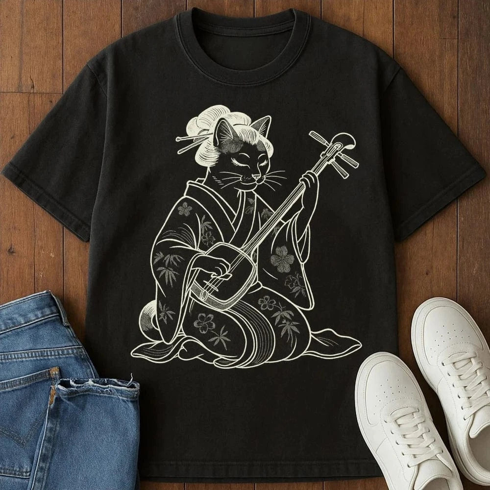 Melody Whiskers T-Shirt Black / S 12835578947133477649 T-Shirt