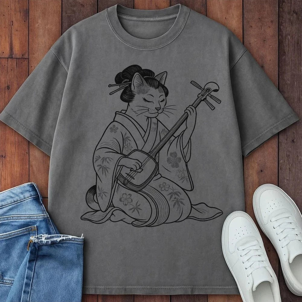 Melody Whiskers T-Shirt Grey / S 26087435327078910592 T-Shirt