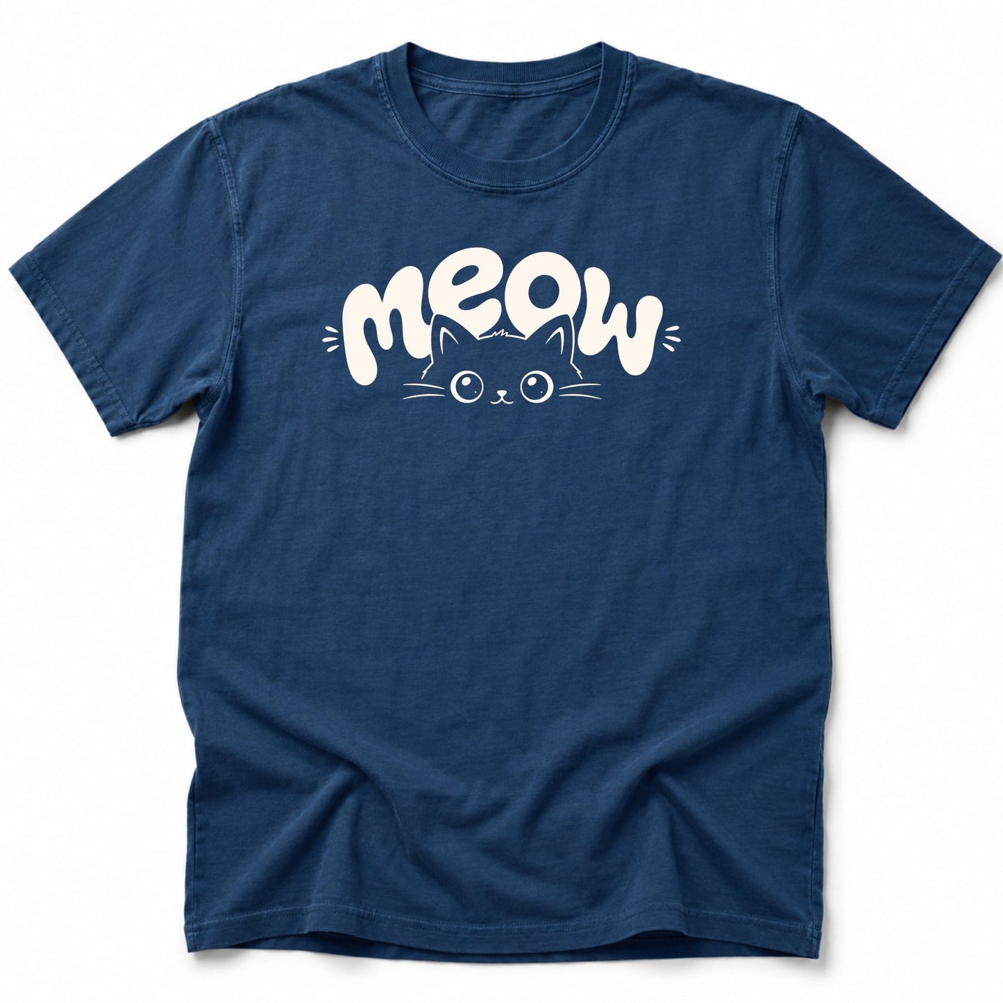 Meow Fad T-Shirt Navy / S 50233323123527038960 T-Shirt