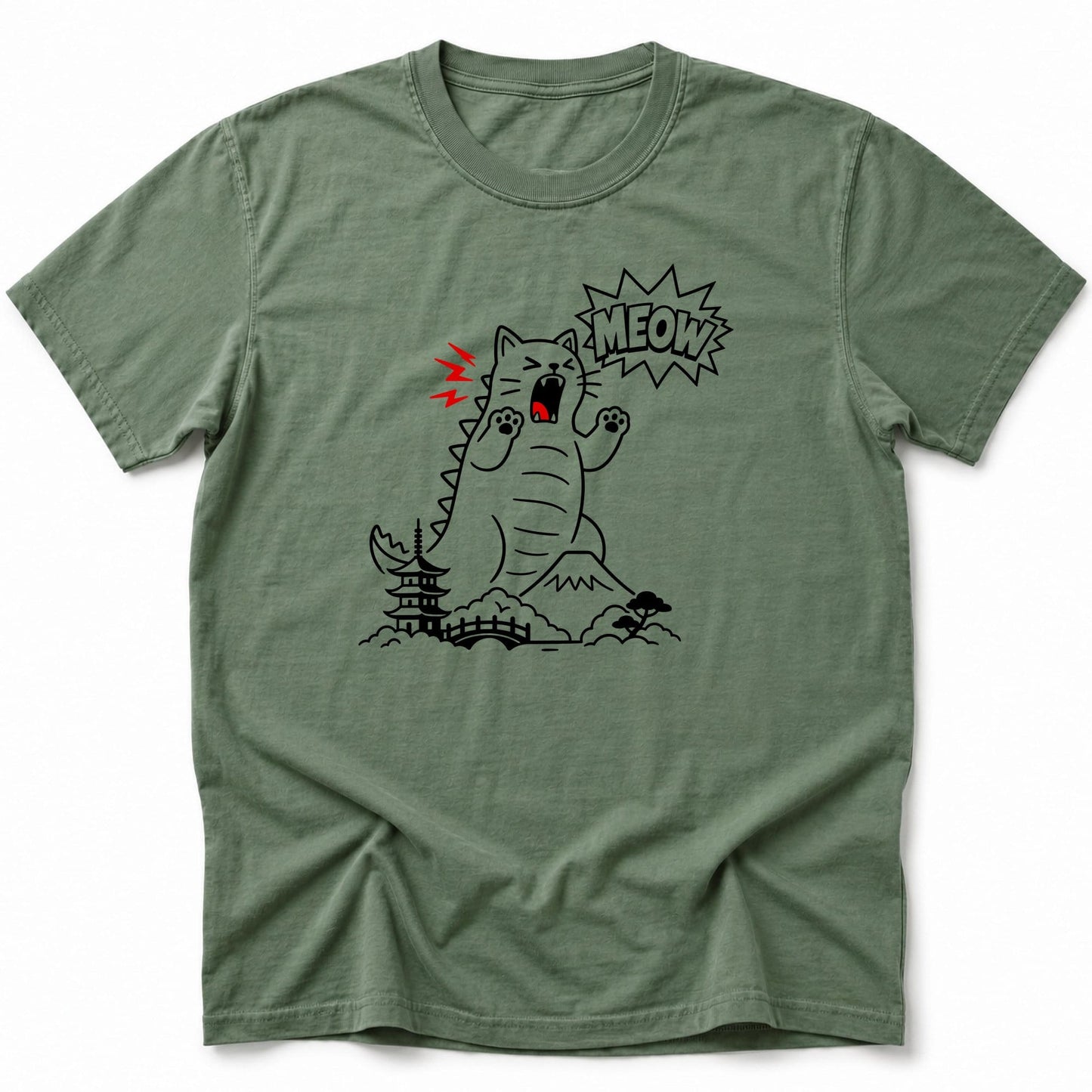 Meow Loud T-Shirt Moss / S 21936660852788883283 T-Shirt