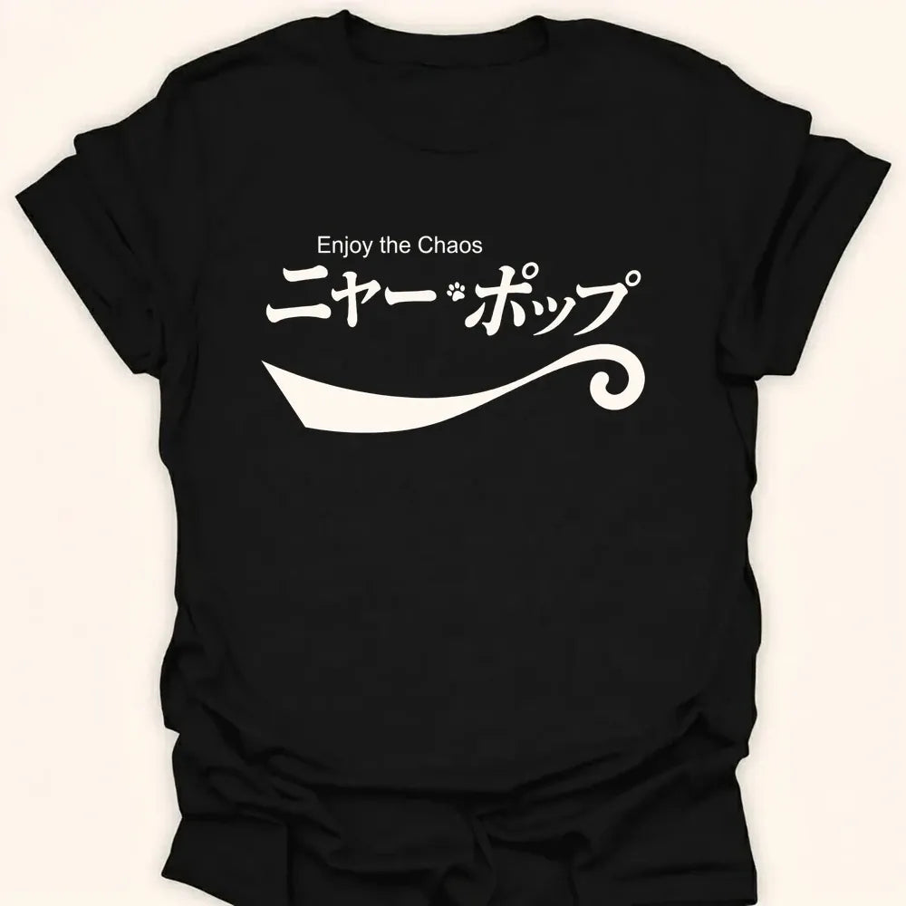 Meow Pop Enjoy The Chaos Everyday Softstyle Tee Black / S 31732003664398567978 T-Shirt
