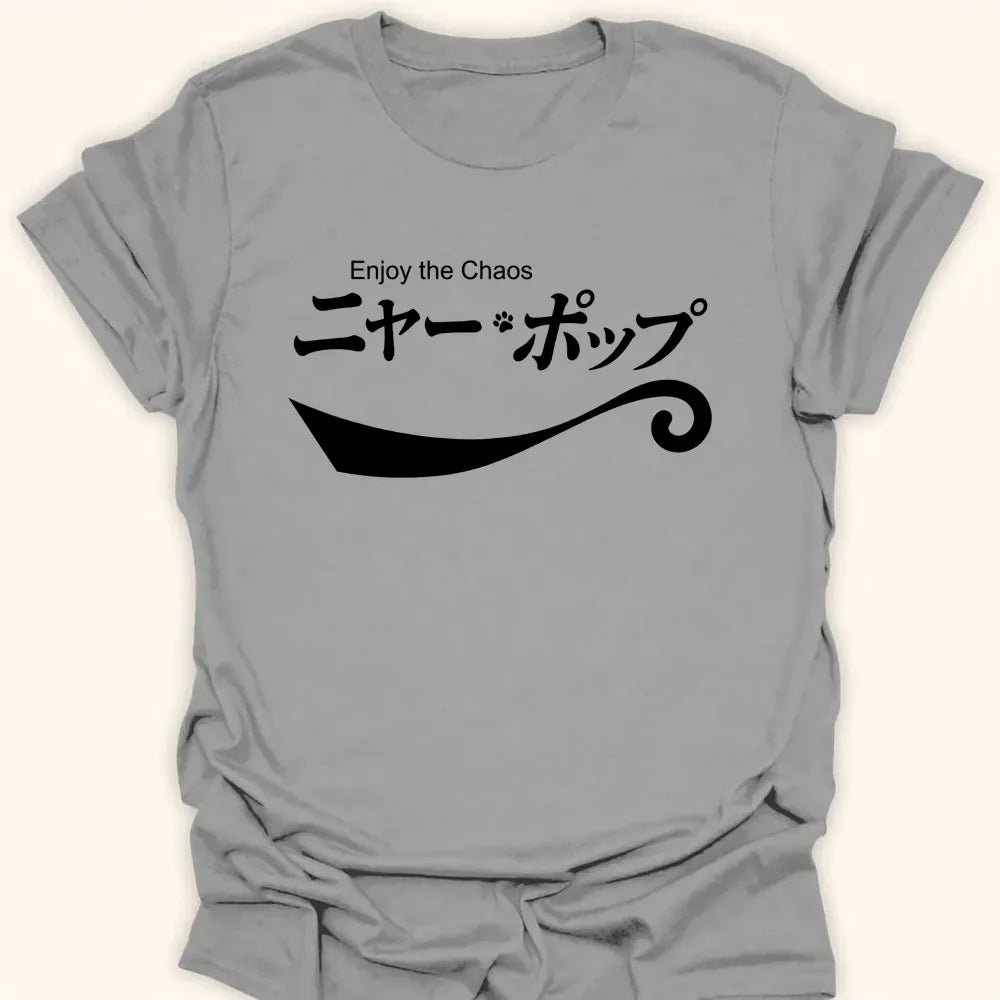 Meow Pop Enjoy The Chaos Everyday Softstyle Tee Sport Grey / S 11319716674429997118 T-Shirt
