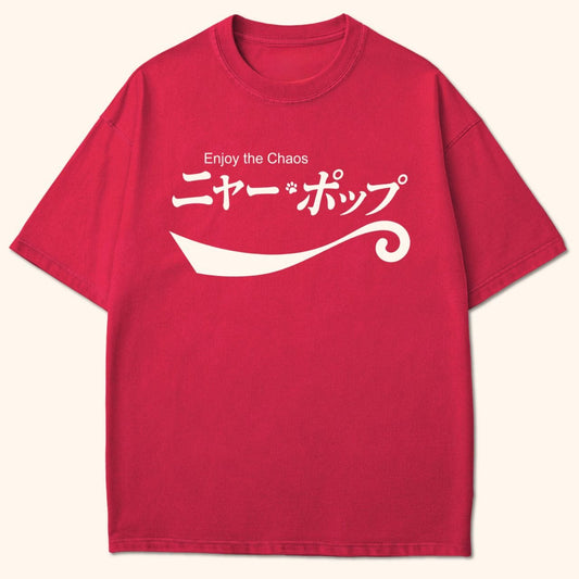 Meow Pop - Enjoy The Chaos T-Shirt Red / S 48225713133784259576 T-Shirt