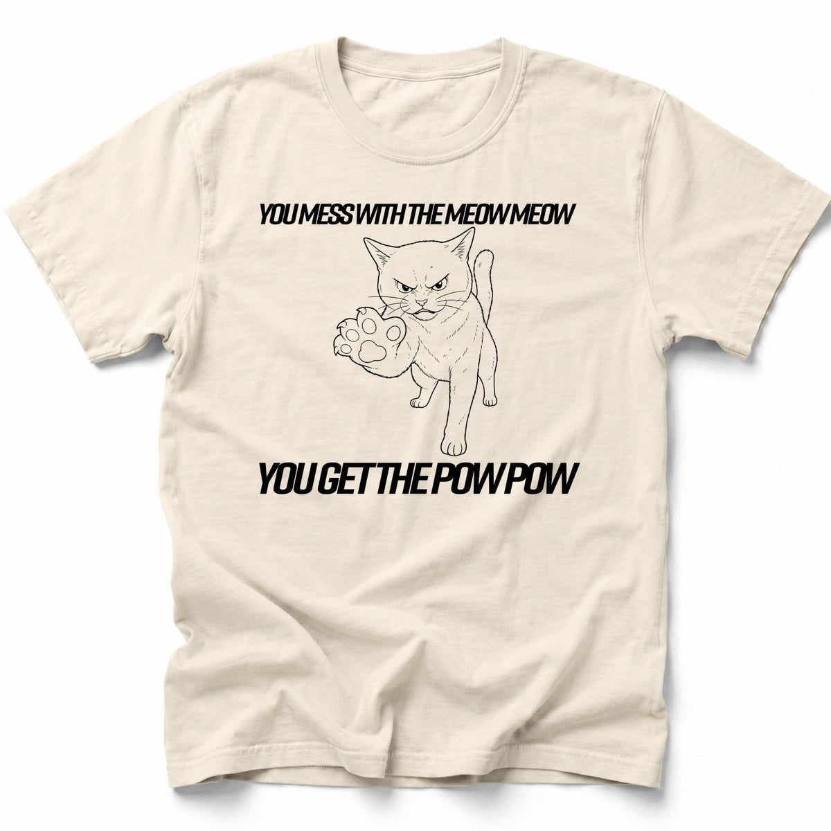 Meow Pow T-Shirt Ivory / S 24990076477164851019 T-Shirt