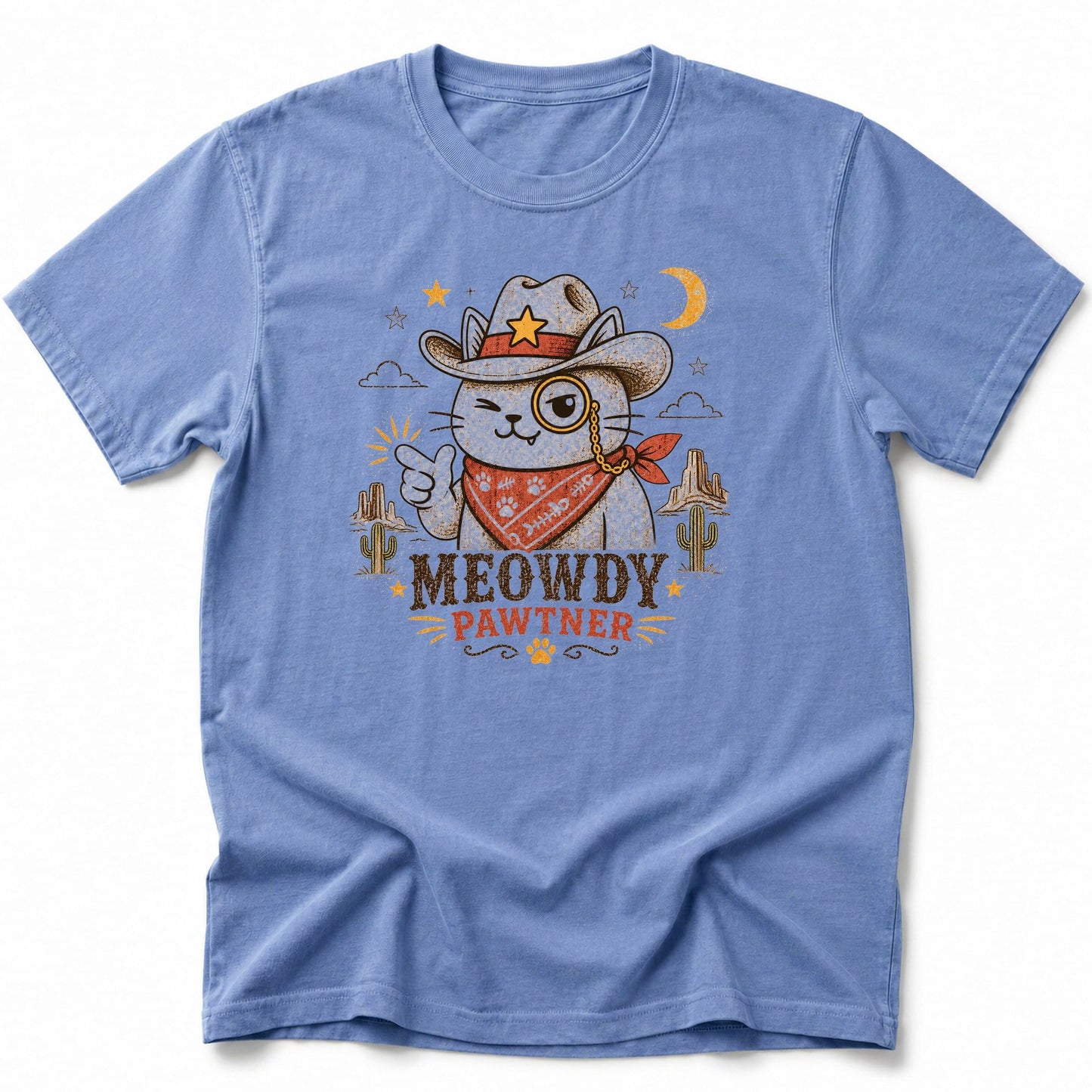Meowdy Pawtner T-Shirt Blue Jean / S 26663748843641947869 T-Shirt