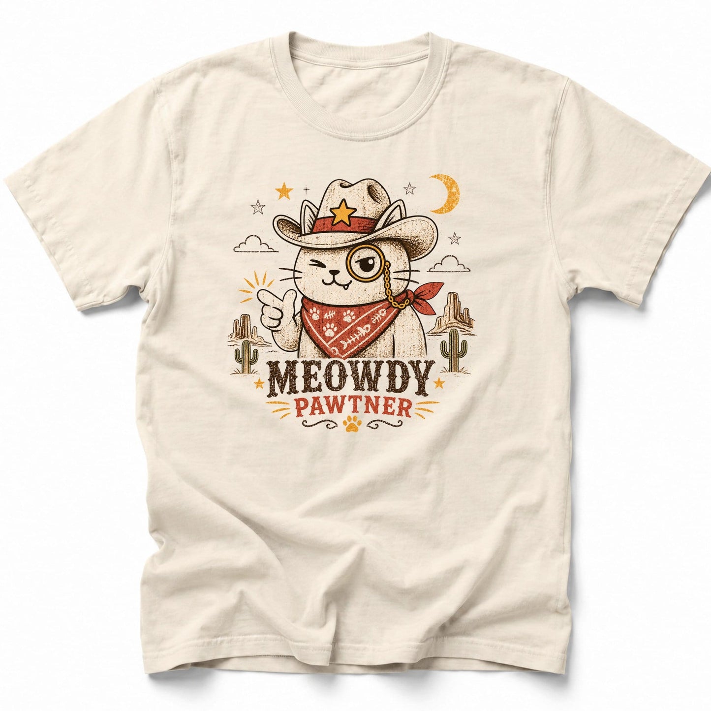 Meowdy Pawtner T-Shirt Ivory / S 10569535377240666699 T-Shirt