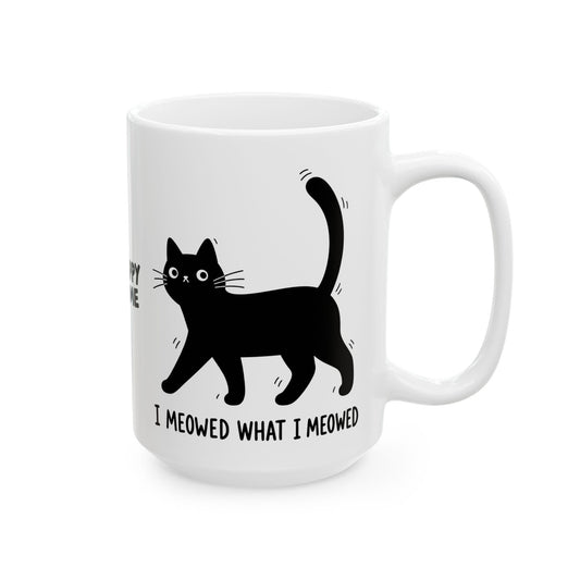 Meowed White Mug (15oz) 15oz 22350856158844649230 Mug