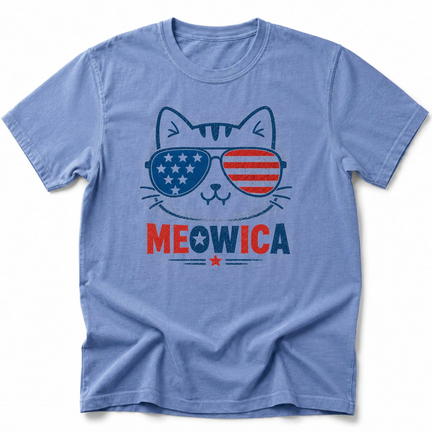 Meowica Fangs Out T-Shirt Blue Jean / S 13854907865056658003 T-Shirt