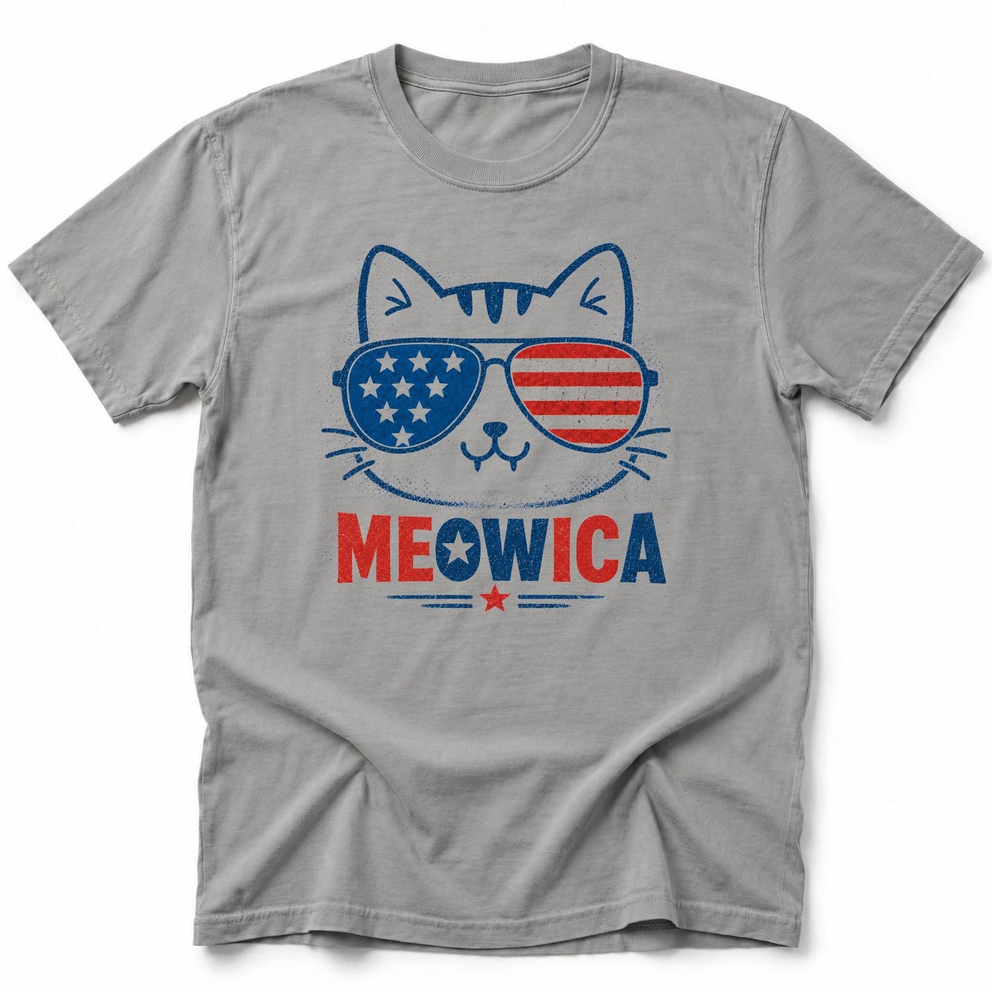 Meowica Fangs Out T-Shirt Grey / S 21794533699552727932 T-Shirt