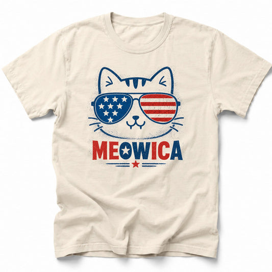 Meowica Fangs Out T-Shirt Ivory / S 19396090097376165717 T-Shirt