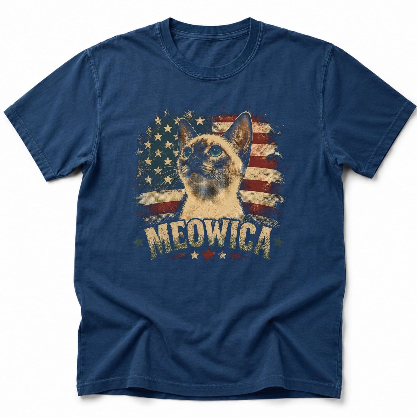 Meowica Free T-Shirt Navy / S 15112426171404558894 T-Shirt